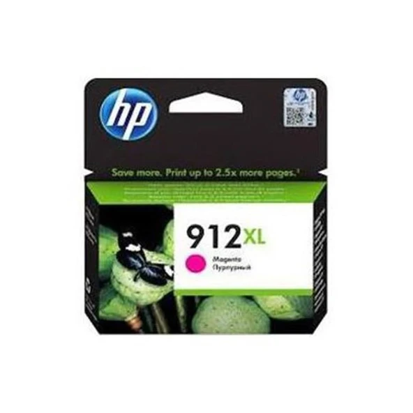 HP 912XL Yüksek Kapasite Magenta Kırmızı Kartuş 3YL82A ürün görseli 1