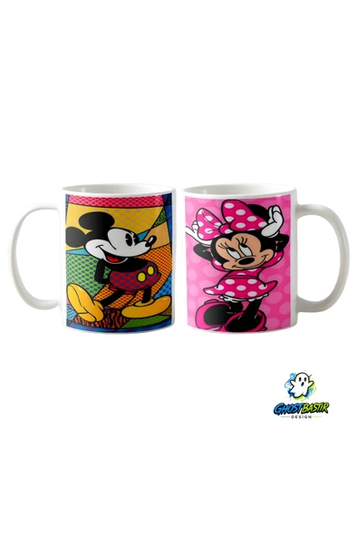Mickey ve Minnie Kupa Bardak | Tek Adet K0316 ürün görseli 1