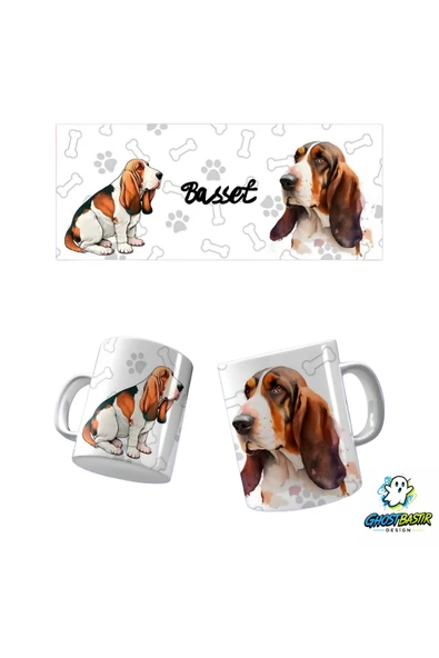 Basset Hound Kupa Bardak | Tek Adet K0160 ürün görseli 1