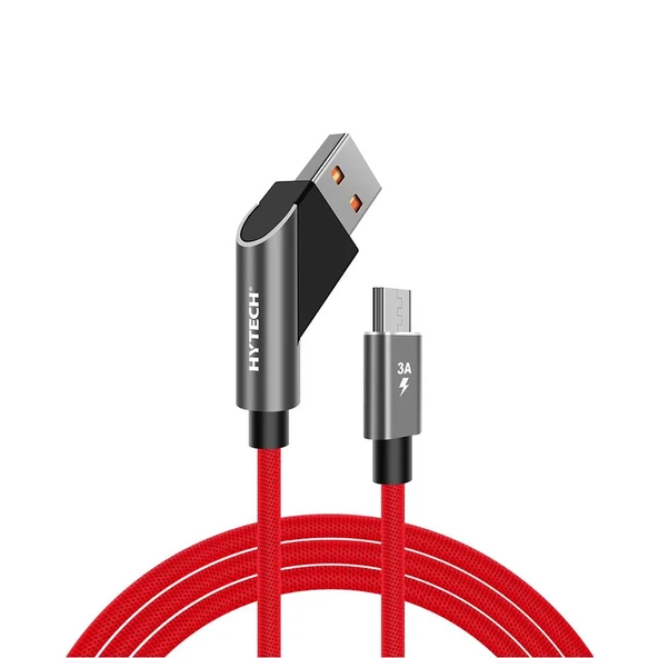 Hytech HY-X215 3A Micro Usb 1m Kırmızı Data + Sarj Kablosu ürün görseli 1