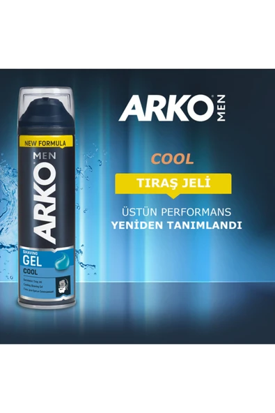 Arko Men Tıraş Jeli Cool 200ml - Resim 4