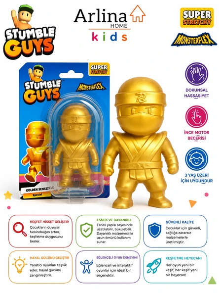 Stumble Guys  Esnek Fiğür Oyuncak Golden Sensei ürün görseli 1