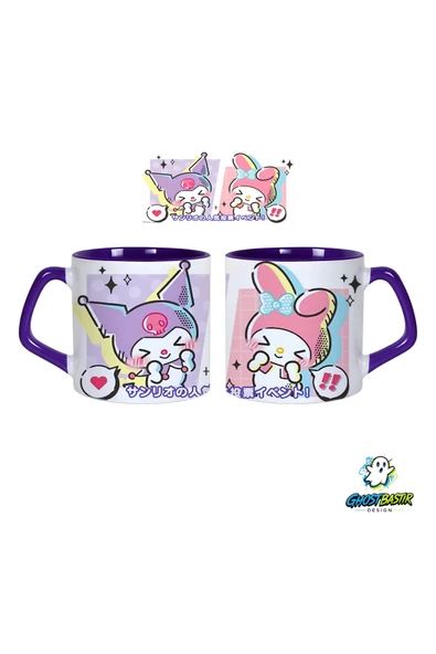 Kuromi ve Melody Kupa Bardak | Tek Adet 0794 ürün görseli 1