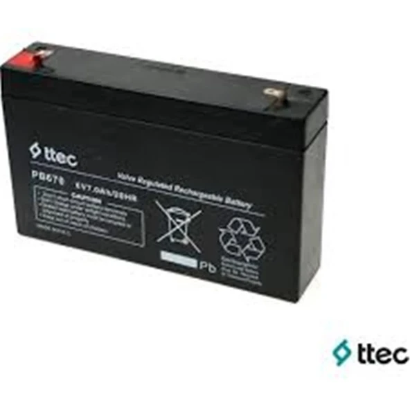 Ttec 6V 7AH Bakımsız Kuru Akü ürün görseli 1