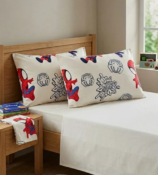 ELEGANCEHOME Flanel Spider %100 Pamuk İkili Yastık Kılıfı ürün görseli 1