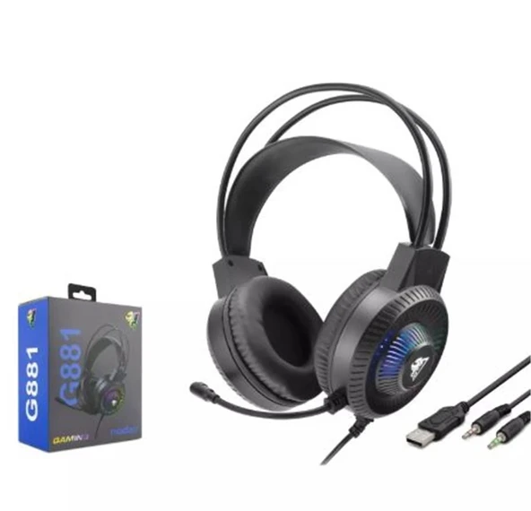 Hadron G881 Gaming Kulaklık 2-3.5Mm + Usb Siyah ürün görseli 1