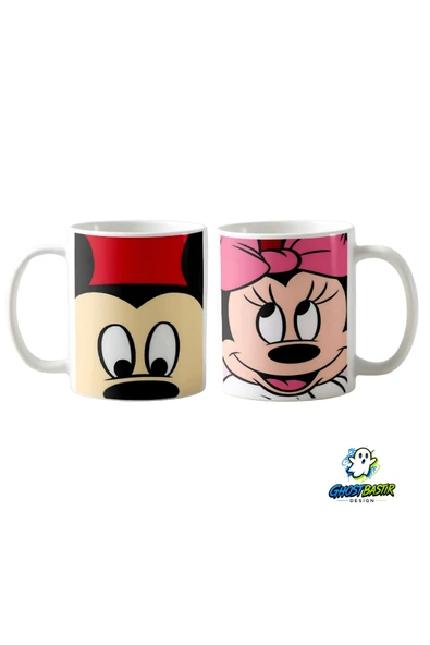 Mickey ve Minnie Kupa Bardak | Tek Adet K0315 ürün görseli 1