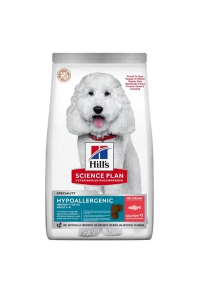 HİLLS MEDİUM HYPOALLERGENİC SOMONLU KÖPEK MAMASI 2,5KG ürün görseli 1