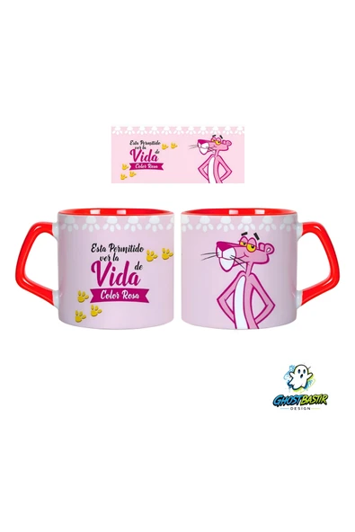 Pembe Panter Kupa Bardak | Tek Adet 0806 ürün görseli 1