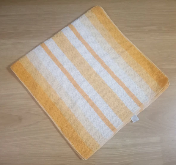 EL VE YÜZ HAVLUSU,BEYAZ,TURUNCU 45x90cm ürün görseli 1