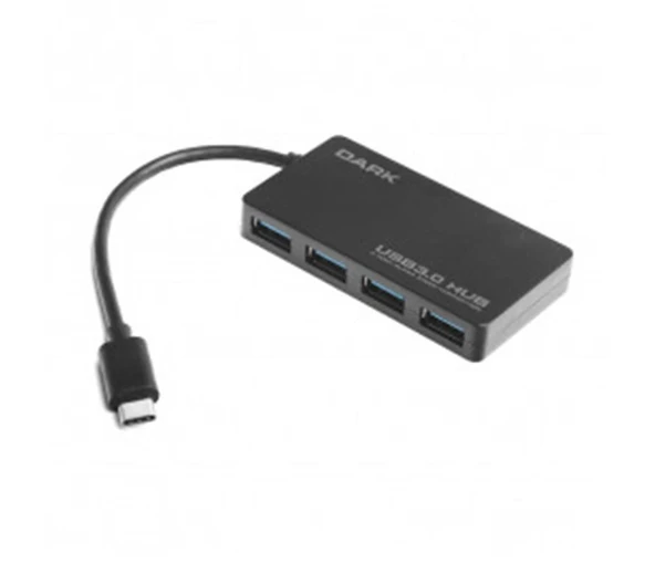 Dark Connect Master U31X4, USB3.1 Type-C to 4 Port Type-A HUB ürün görseli 1