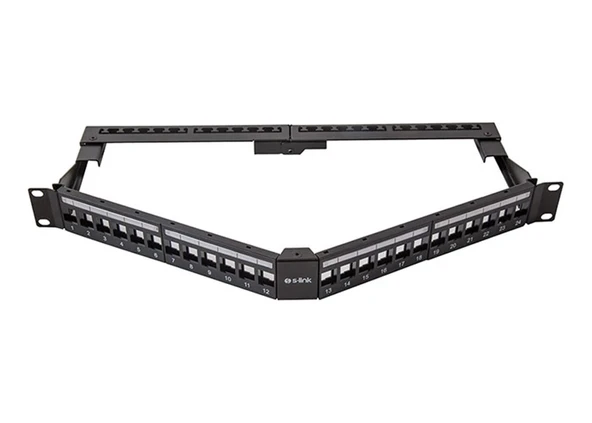 S-link SL-P625 24 lü Kolay Kullanımlı, UTP BOŞ V Şeklinde Patch Panel ürün görseli 1