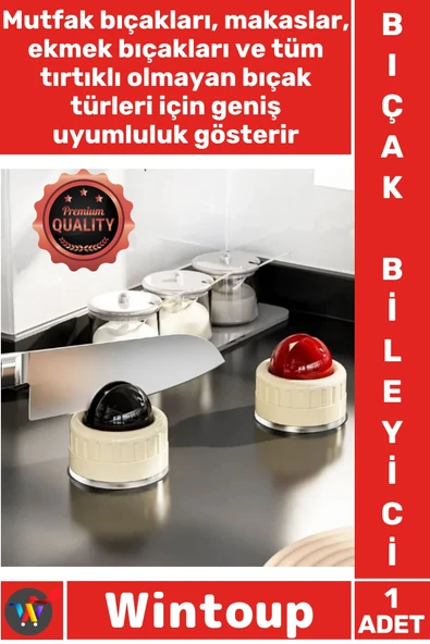 #BıçakBileyici Mutfak Şef Makas Ekmek Keskinleştirici Pratik Güvenli Vantuzlu Bıçak Bileme Aparatı ürün görseli 1