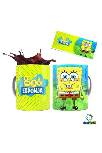 Sünger Bob Kupa Bardak | Tek Adet K0419 ürün görseli 1