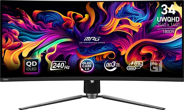 34 MSI MPG 341CQPX QD-OLED MONITOR ürün görseli 1