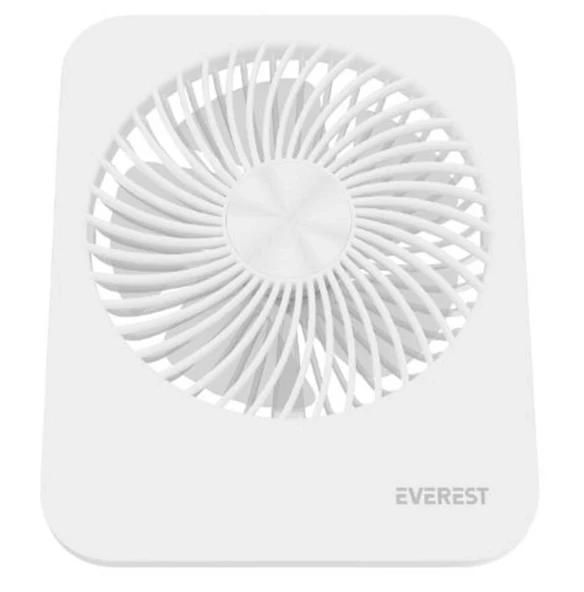 Everest EFN-601 Beyaz 2000mAh 4 Kademeli 4000RPM Hız Metal Ayak Masaüstü Usb Fan ürün görseli 1