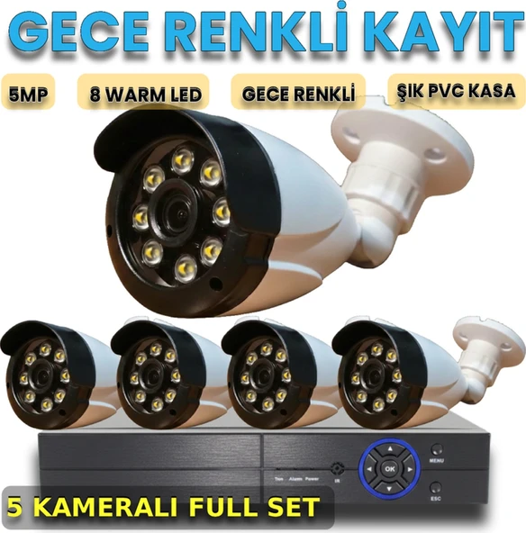 Platinum-5 Aı Hybrid 1080p Full Color Gece Renkli 5'li Gözlem İstasyonu ürün görseli 1