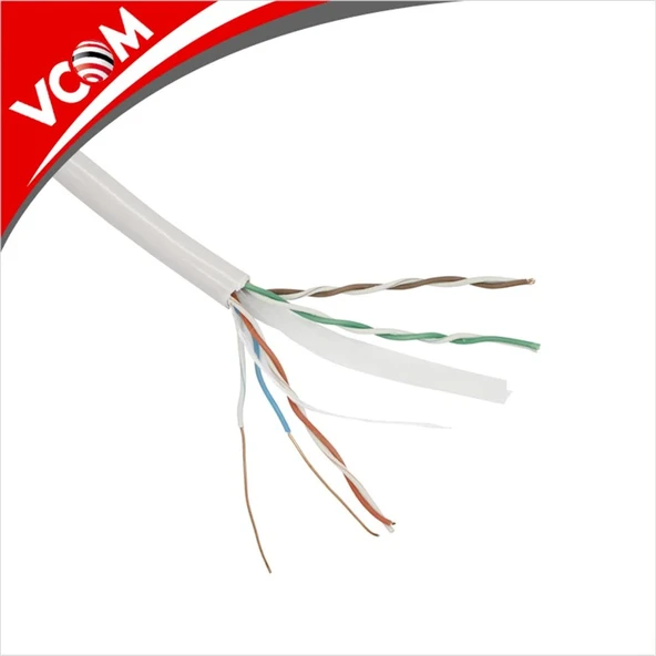 Vcom NC614-305 Utp Cat6 23 AWG 0.57CCA 305MT Gri Kablo ürün görseli 1