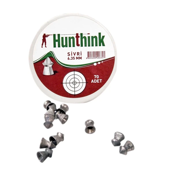 Hunthink 6.35 Sivri Havalı Saçması 70li Paket ürün görseli 1