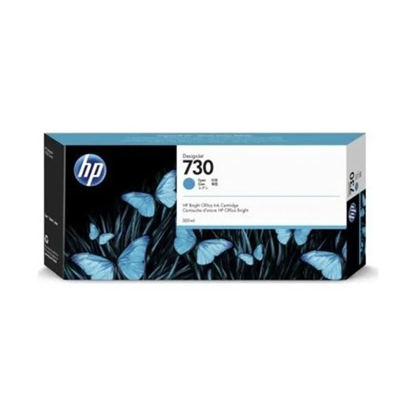 HP 730 Cyan Mavi 300 Ml Plotter Kartuşu P2V68A ürün görseli 1