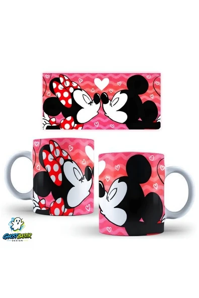 Mickey ve Minnie Kupa Bardak | Tek Adet K0312 ürün görseli 1