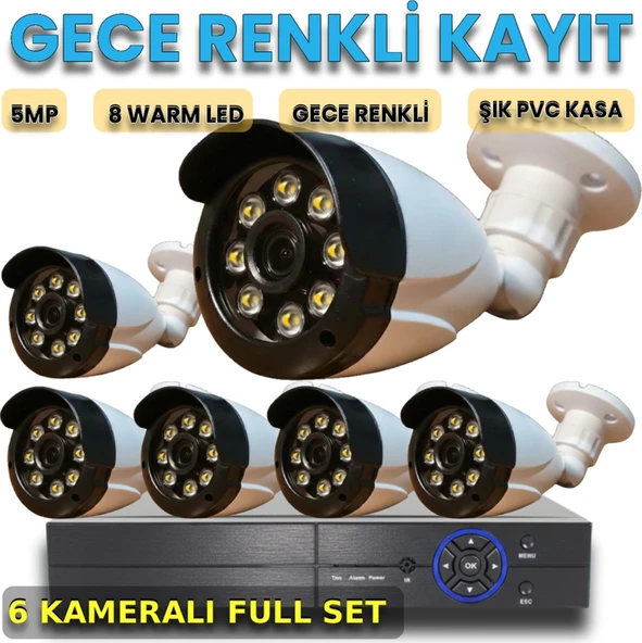 Guardian-x 6'lı Aı Core Full Color Gece Renkli Stratejik Gözetim Ağı ürün görseli 1