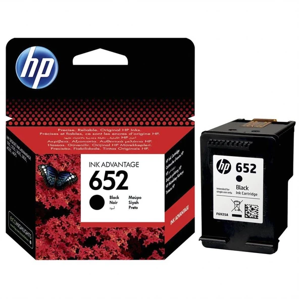 HP F6V25AE (652) SIYAH KARTUS ürün görseli 1