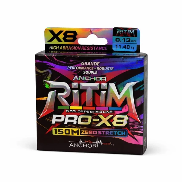 İp Örgü Misina - 8 Kat - Anchor Ritim X8 - 150mt - Ebruli - 0.13mm - Resim 3
