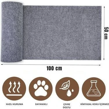 Kediler İçin Yapışkanlı Tırmalama Halısı 100X30 CM-KARIŞIK RENK ürün görseli 1
