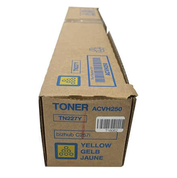 Konica Minolta TN-227Y Yellow Sarı Orjinal Fotokopi Toneri Bizhup C257i 24.000 Sayfa ürün görseli 1