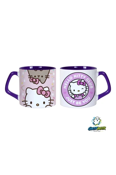 Pusheen ve Hello Kitty Kupa Bardak | Tek Adet 0816 ürün görseli 1
