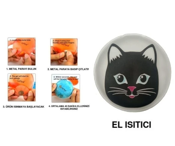 KEDİ CEP SOBASI,EL ISITICI,SICAK SU TORBASI PVC  9cm ürün görseli 1