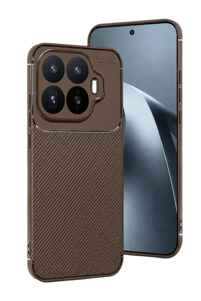 Newface Xiaomi Mi 17T Auto Focus Karbon Kapak - Kahverengi ürün görseli 1