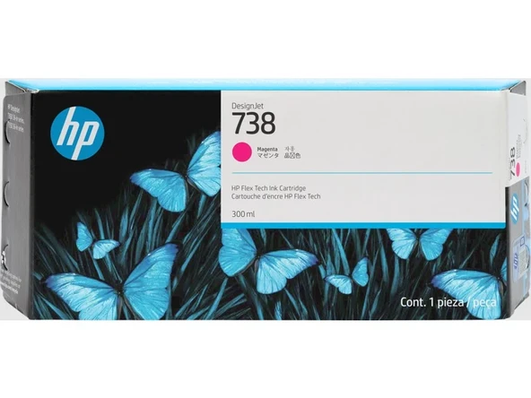 HP 676M7A (738) MACENTA 300 ML KARTUS ürün görseli 1