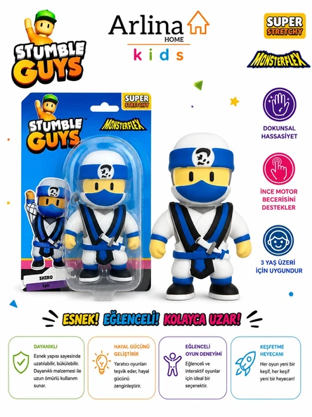 Stumble Guys  Esnek Fiğür Oyuncak Shiro ürün görseli 1