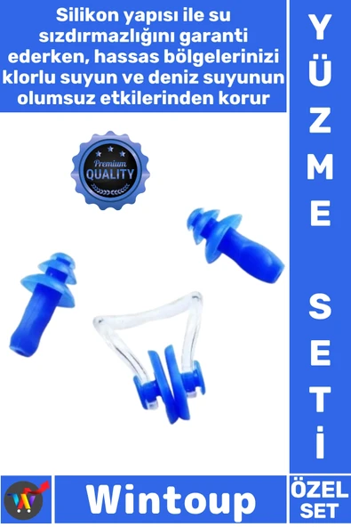 #YüzmeSeti Silikon Su Geçirmez Yüzücü Aksesuarı Profesyonel Yumuşak Kulak Burun Tıkayıcı Havuz Seti ürün görseli 1