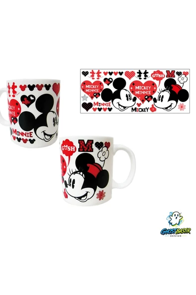 Mickey ve Minnie Kupa Bardak | Tek Adet K0313 ürün görseli 1