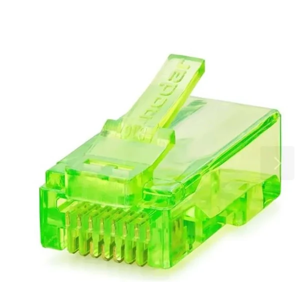 NODAR ND2401 CAT6 EZ RJ45 Konnektör 100 Adet Plastik Kutu - Yeşil ürün görseli 1