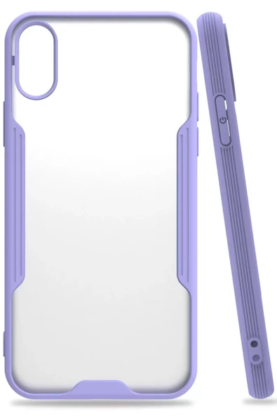 Newface Apple iPhone X Kılıf Platin Silikon - Lila ürün görseli 1