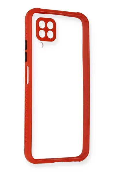 Newface Huawei P40 Lite Kılıf Miami Şeffaf Silikon - Kırmızı ürün görseli 1