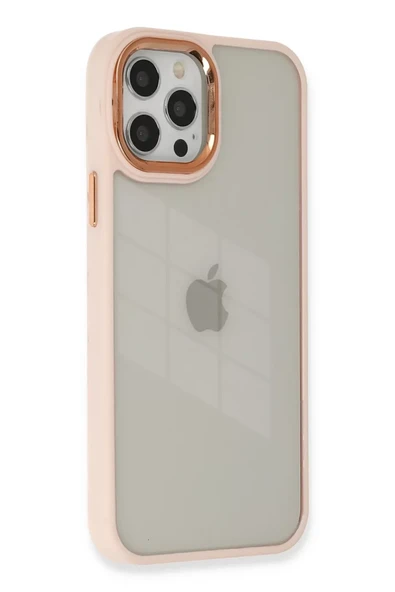 Newface Apple iPhone 12 Pro Max Kılıf Dora Kapak - Pudra ürün görseli 1