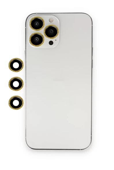 Newface Apple iPhone 12 Pro Shine Kamera Lens - Gold ürün görseli 1