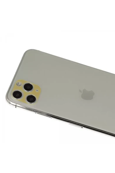 Newface Apple iPhone 11 Pro Max Rainbow Kamera Lens Koruma Cam - Gold ürün görseli 1