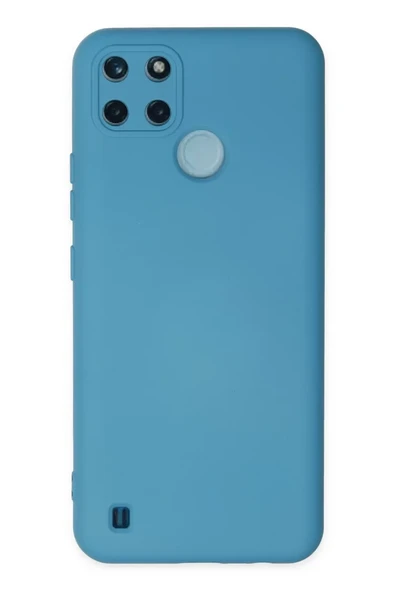 Newface Realme C25Y Kılıf Nano içi Kadife Silikon - Mavi ürün görseli 1