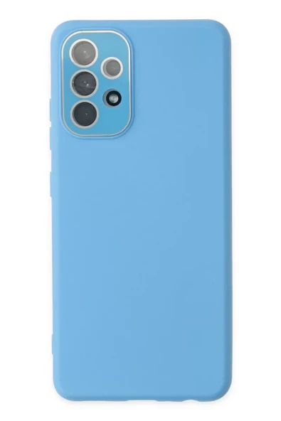 Newface Samsung Galaxy A33 5G Kılıf Lansman Glass Kapak - Mavi ürün görseli 1