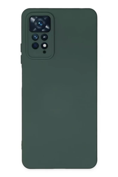 Newface Xiaomi Redmi Note 11 Pro Kılıf Nano içi Kadife Silikon - Koyu Yeşil ürün görseli 1