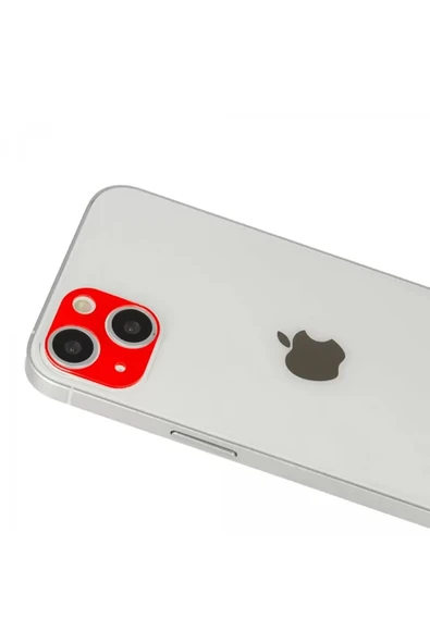 Newface Apple iPhone 13 Rainbow Kamera Lens Koruma Cam - Kırmızı ürün görseli 1