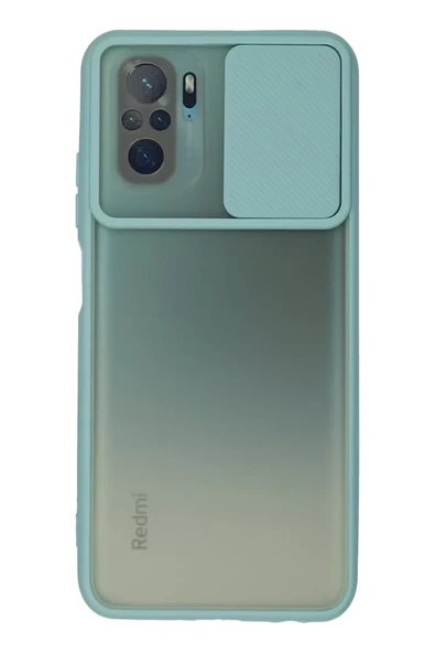 Newface Xiaomi Redmi Note 10 Kılıf Palm Buzlu Kamera Sürgülü Silikon - Turkuaz ürün görseli 1