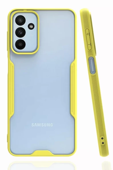 Newface Samsung Galaxy A04S Kılıf Platin Silikon - Sarı ürün görseli 1