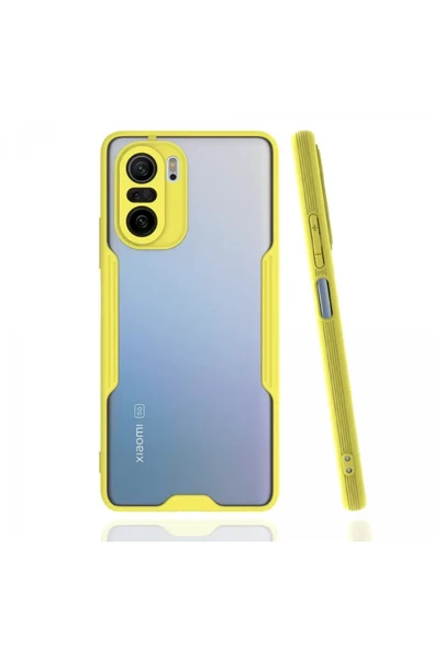 Newface Xiaomi Poco F3 Kılıf Platin Silikon - Sarı ürün görseli 1